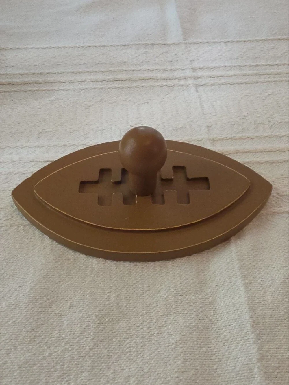 Vintage Decorative Wood Wall Hook Set - White, Brown & Tan